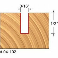 Freud Diablo Blades Freud 3/16" Double Flute Straight Bit 04-102