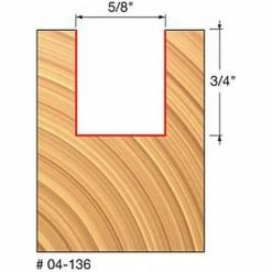 Freud Diablo Blades Freud 5/8" Double Flute Straight Bit 04-136