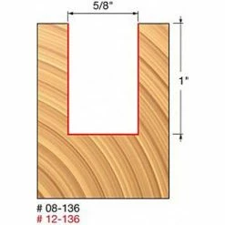 Freud Diablo Blades Freud 5/8" Double Flute Straight Bit (Double Grind) 12-136