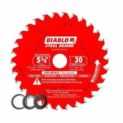 Freud Diablo Blades Freud Diablo 5-3/8" X 30 Tooth Steel Demon Metal Cutting Saw Blade W/ Bushings 053830FMX