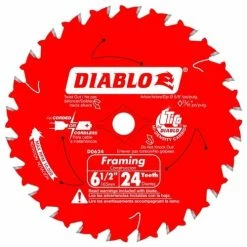 Freud Diablo Blades Freud Diablo 6-1/2" X 24 Tooth Framing Trim Saw Blade D0624A