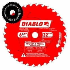 Freud Diablo Blades Freud Diablo 6-1/2" X 32 Tooth Wood & Metal Carbide Saw Blade D0632GPA