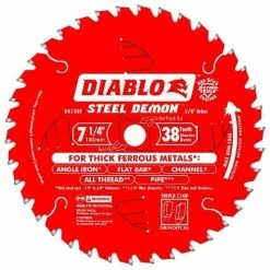 Freud Diablo Blades Freud Diablo 7-1/4" 38 Tooth Steel Demon Metal Cutting Saw Blade D0738F