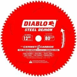 Freud Diablo Blades Freud Diablo 12" 80 Tooth Steel Demon Thin Metal Cutting Saw Blade D1280CF
