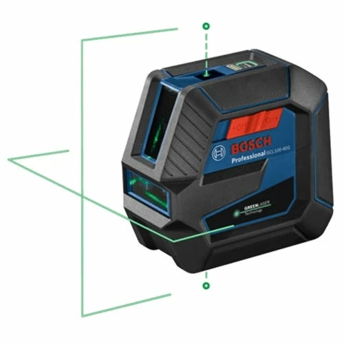 Bosch Power Tools Bosch Green-Beam Self-Leveling Cross-Line Laser With Plumb Points GCL100-40G