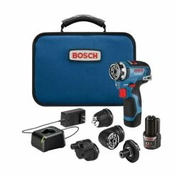 Bosch Power Tools Bosch 12V Brushless Flexiclick 5-In-1 Drill/Driver System Kit GSR12V-300FCB22