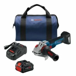 Bosch Power Tools Bosch 18V Brushless 4-1/2 – 5 In. Angle Grinder Kit With CORE18V 8.0 Ah PROFACTOR Performance Battery GWS18V-10B14