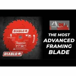 Freud Diablo Blades Freud Diablo 7-1/4" X 24 ATB Carbide Blade With Diamond Knockout Arbor (2 Pack) D0724VPX